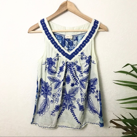Anthropologie Tops - * Meadow Rue * embroidered floral blouse